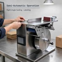Machine d'étiquetage semi-automatique à angle droit KB170