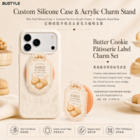 Support de téléphone magnétique pliable en acrylique imprimé sur mesure de luxe avec béquille et coque en silicone doux au toucher pour iPhone 18 17