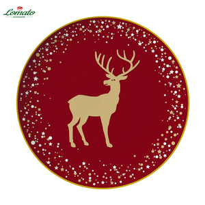 Quantité minimale de commande bas conception personnalisée 6.5 8 10.5 12 pouces <span class=keywords><strong>rouge</strong></span> nouvelle porcelaine petit arbre de Noël en céramique assiettes spéciales vente en gros - Product Image 5