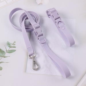 Correa de perro con logotipo de color personalizado con hebilla de plástico de liberación rápida, juego de Correa y <span class=keywords><strong>collar</strong></span> antideslizante con revestimiento de <span class=keywords><strong>PVC</strong></span> para mascotas - Product Image 4