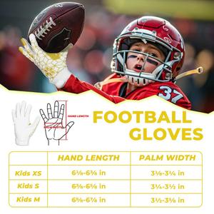 Sarung Tangan American Football Ringan Anti-Selip Telapak Silikon Kuning Pergelangan Tangan Dapat Disesuaikan Logo Kustom Sarung Tangan Olahraga - Product Image 6