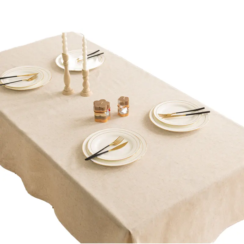 Couverture Rectangle en toile de jute pour banquet de mariage et usage domestique nappe en lin carrée moderne imprimée de luxe personnalisée motif sans fin
