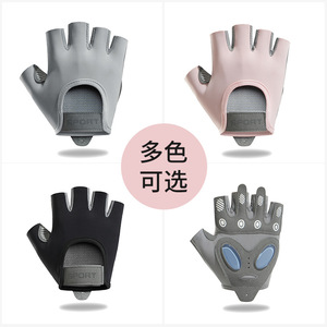 AHLTGISCT Fitness Gloves <b>Half</b> Finger Nylon Breathable Non <b>Slip</b> For Weight Lifting Yoga Gym Training Unisex - Product Image 3