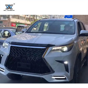 Accesorios Todoterreno, Parachoques Delanteros para Automóvil, Kits de Carrocería de Plástico ABS Negro para Fortuner <span class=keywords><strong>2016</strong></span>+, Actualización a <span class=keywords><strong>Lexus</strong></span> <span class=keywords><strong>570</strong></span> - Product Image 4