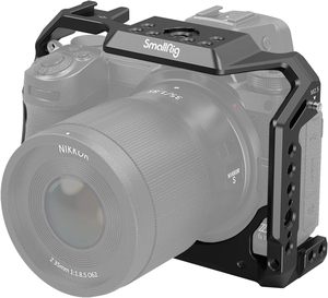 กรงอะลูมิเนียมอัลลอยด์ขนาดเล็กสำหรับกล้อง Nikon Z5 / Z6 / Z7 / <span class=keywords><strong>Z6II</strong></span> / Z7II พร้อมราง NATO ในตัวและฐานติดตั้งรองเท้าเย็น - Product Image 1
