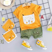 Conjuntos de ropa para niños, camiseta de verano + Pantalones cortos, traje informal, camiseta para niños 2022