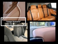Sarung jok mobil kulit PVC timbul 0.85mm Modern kustom tahan air merah kulit sintetis tahan lama untuk penggunaan Sofa