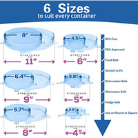 Housses alimentaires réutilisables en silicone Ensembles de couvercles de stockage des aliments éco-responsables en silicone Housses de bol en silicone