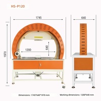 Machine d'enroulement orbitale HS-P120 pour films PE, pour emballages en papier imprimé et plastique souple, avec tension réglable et regroupement efficace