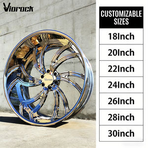Jantes de camion forgées en alliage d'aluminium Viorock personnalisées 20x12 20x14 24x12 24x14 26x12 26x16 28x16 pouces, compatibles avec <span class=keywords><strong>PLAGUE</strong></span> DR GMC DENI - Product Image 4