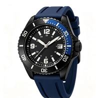 Montre analogique de luxe pour hommes, cristal saphir, cadran en fibre de carbone, bracelet en cuir de vache