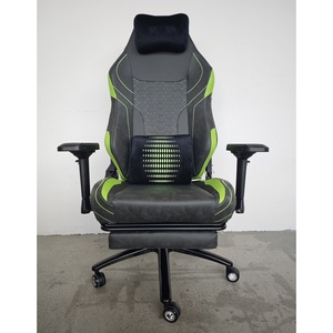 Chaise de <span class=keywords><strong>bureau</strong></span> de luxe haut de gamme pour personnes de grande taille avec accoudoirs 4D, chaise de jeu pivotante pour ordinateur <span class=keywords><strong>vert</strong></span>-noir avec repose-pieds pour grands hommes - Product Image 5