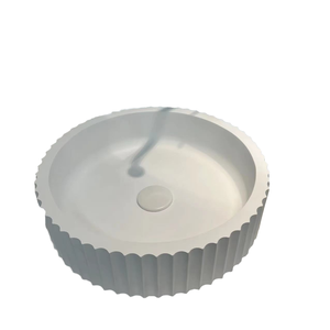 Lavabos Modernos MYN Personalizables en Color, Ahorro de Espacio, de Piedra Artificial con Ranura, Superficie Sólida, Sinterizados, para Villa o Escuela - Product Image 1