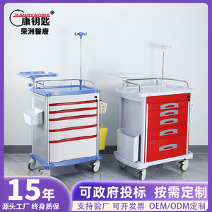 Carrito de Hospital Kang Key con 5 Cajones, Carro Médico de Emergencia y Rescate con Ruedas con Bloqueo y Freno - Product Image 5