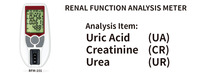 Analyseur de fonction rénale multifonctionnel 3 en 1 CREATININE URIC ACID UREA avec 25 bandelettes réactives