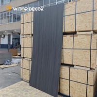 Panel de Chapa de Madera de Bambú Moderno con Película de PVC para Decoración de Paredes Interiores