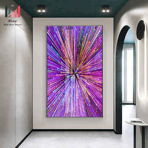 Línea de explosión abstracta paisaje arte de pared cuadros coloridos e impresiones en lienzo de nube de hongo para la decoración de la sala de estar del hogar como regalo - Product Image 4