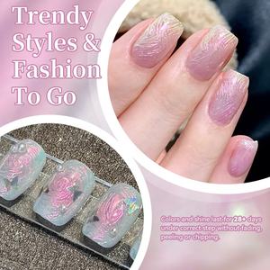 Esmalte de Uñas en Gel BORN PRETTY Aurora, Efecto Sirena Rosa Perla Iridiscente, Esmalte de Uñas en Gel UV para Manicura - Product Image 5