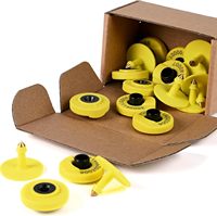Etiqueta de Oreja RFID para Animales de la Marca ECO, Compatible con ISO 11784/11785, para Rastreo de Ganado, Cerdos, Ovejas y Cabras, Resistente al Calor, para PDA