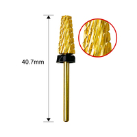 Nouveau kit de fraise de foret à ongles en tungstène 5 en 1 Hot Gold Pro Carbide Nail Bits