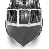 Bateau à moteur miniature en aluminium soudé, directement de l'usine, coque robuste, moteur puissant, 1 place, longueur 12', vitesse 50 km/h, 1100 CC, résistant à l'eau