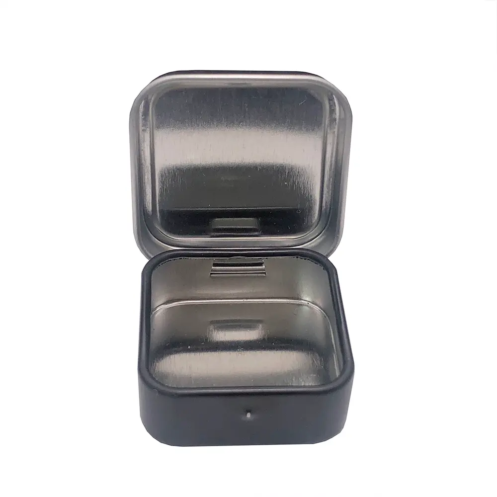 Wholesale Small Metal Hinged Tin For Candies Beads Earring And Jewelry Craft Paper Clip Drawing Pin Nail Box Packaging