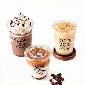 Gobelet transparent en PET de qualité alimentaire, épaissi, jetable, en forme de U, 89 mm, avec couvercle et logo, pour thé au lait, café, jus et boissons froides (vente en gros) - Product Image 5