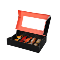 Boîte d'emballage de sushi avec logo de taille personnalisée Boîte de papier alimentaire à emporter Boîte à sushi ondulée en papier cadeau de luxe