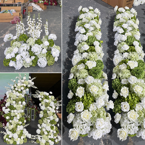 Fresh <b>White</b> Green Silk Floral Bouquet Handmade Modern Design for Hotel & Restaurant Desktop Decoration - Product Image 3