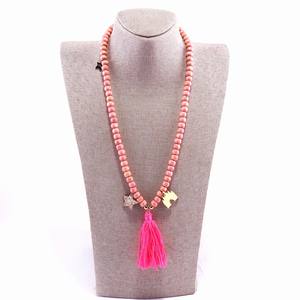 Набор ожерелий с бусинами и кисточками, лидер продаж, 2022 акция, деревянные ожерелья с индивидуальным дизайном, этнические геометрические ожерелья для девушек и женщин - Product Image 3