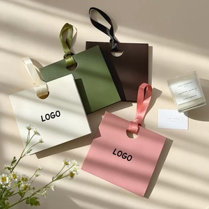 Logo ile şerit kolu yeni alışveriş çantaları ile özel ofset baskılı hediyelik kağıt torba - Product Image 3