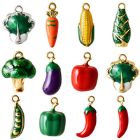 Hoogwaardige 316L roestvrijstalen anti-aanslag fruit- en dierenbedels in kleurrijke kleuren voor het maken van armbanden, DIY sieraden, hangers en veiligheidsspelden