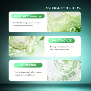 Crème hydratante pour le visage à l'acide salicylique et au panthénol pour peaux mixtes - Éliminateur de points noirs, contrôle du sébum, nettoyage en profondeur OEM/ODM - Product Image 3