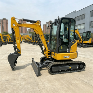 Miniexcavadora de cadenas XE35U de 3.8 toneladas de la famosa marca XE35U con motor de alta eficiencia y cucharón de 0.12 m³ de capacidad para construcción - Product Image 3