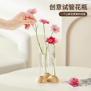 Transparent Flower Vase Plastic Round Hydroponic Container Modern Desktop Decoration Washable Home Office Gift - Product Image 4