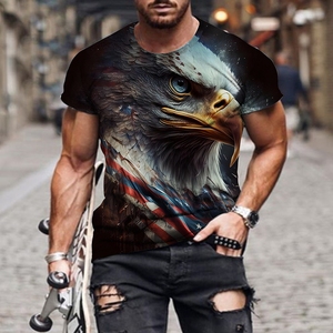 Camiseta americana <span class=keywords><strong>para</strong></span> <span class=keywords><strong>hombre</strong></span>, camiseta de manga corta con diseño patriótico americano con águila y bandera, camiseta de sublimación Premium <span class=keywords><strong>para</strong></span> <span class=keywords><strong>hombre</strong></span> - Product Image 6