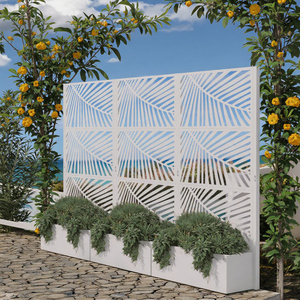 Grande jardinière en métal pour paysage Lits surélevés Découpés au laser Écran de confidentialité décoratif Treillis <span class=keywords><strong>Pot</strong></span> de fleur écologique durable - Product Image 1