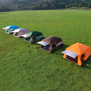 Ensemble de tente de <span class=keywords><strong>camping</strong></span> compacte pliable facile à transporter, tente Oxford imperméable et résistante au vent avec revêtement argenté <span class=keywords><strong>pour</strong></span> la protection solaire, idéale <span class=keywords><strong>pour</strong></span> les vacances à la plage - Product Image 1