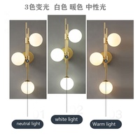 Applique Murale LED Moderne et Confortable pour Chambre à Coucher, en Fer et Verre, avec Abat-jour Blanc Laiteux, 3W 7W 9W