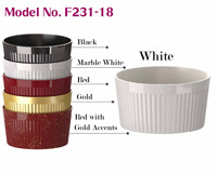 F23118 Maceta de orquídea con aspecto de porcelana ancha para el hogar y el jardín Diseño interior Estilo minimalista Ligero y duradero - Product Image 4