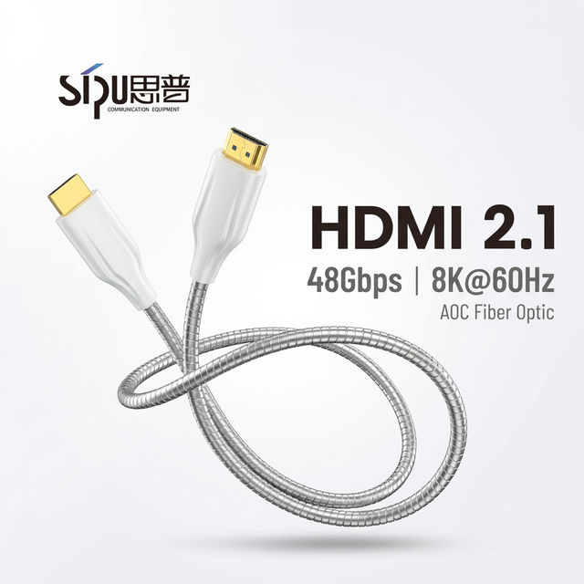 SIPU 2026 AOC HDTV 2.1 Fiber Optic Cable High Speed 4k 8k Active Optical 5M 10M 20M 30M 50M OEM Network Cable