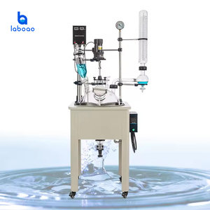 LABOAO Réacteur en verre monocouche 30L avec condenseur, entonnoir de transfert et joint en PTFE pour tests pilotes en laboratoire de chimie fine - Product Image 1