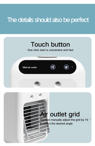 Aire Acondicionado Inteligente de 1800 mAh, Enfriador de Aire Recargable con 2-3 Horas de Duración, Control Táctil, Portátil, con Rociador de Niebla, Ventilador de Bajo Consumo para Auto - Product Image 3