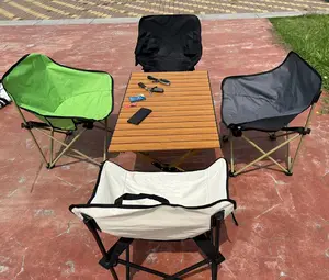캠핑 테이블 휴대용 롤업 피크닉 테이블 휴대용 알루미늄 낮은 나무 금속 스테인레스 스틸 캠핑 접이식 야외 현대