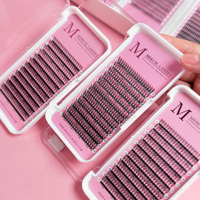 Plateaux d'extensions de cils en gros sous marque privée, finition mate, styles Anime Spire, Narrow, Cashmere préfabriqués, Feathered et Comic Spire