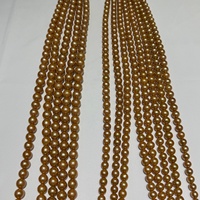 Collier en perles Edison en gros, couleur or, perles d'eau douce teintées, brin de perles non fini pour la fabrication de bijoux