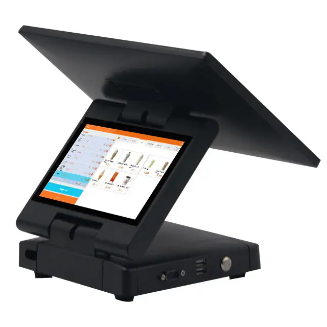 Hot Koop Capacitieve Touchscreen Pos Systeem Machine Met Dual Schermen Gebruikt Voor Restaurant En Hotel Met Wifi En Bt