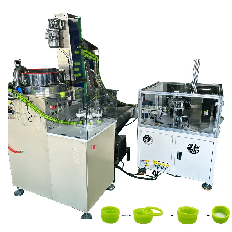 Hoge Snelheid Capping Snijmachine Met Opvouwbare Aluminiumfolie Wadding Liner Machine In China