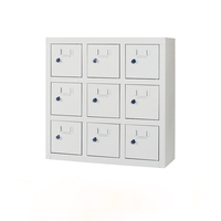 Casier de rangement en acier à 96 compartiments grande capacité pour téléphones portables, écouteurs, lunettes VR et outils électriques pour ateliers extérieurs