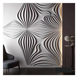 Sang trọng tùy chỉnh nhà tường trang trí nội thất kết thúc <span class=keywords><strong>PVC</strong></span> phòng khách TV nền phòng ngủ dập nổi 3D nghệ thuật bảng tường tấm - Product Image 1